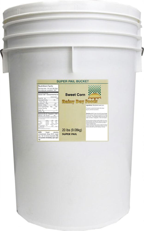 Rainy Day Foods Dehydrated Corn Super Sweet 5 Gallon 16 lb. Super Pail - 256 Servings