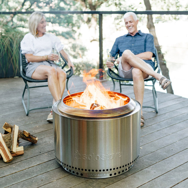 Solo Stove Yukon 2.0 Backyard Bundle - Stainless Steel Fire Pit - 27" Diameter - Portable & "Smokeless"