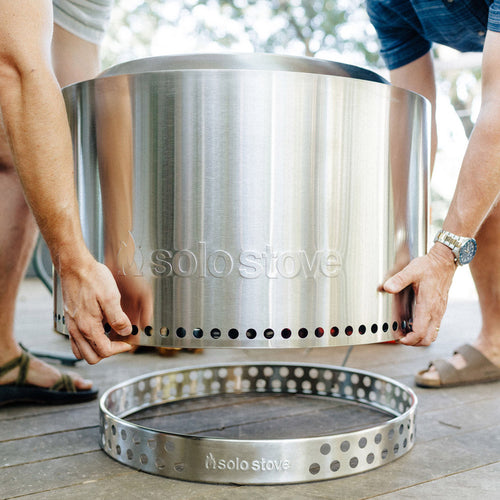 Solo Stove Yukon 1.0 Backyard Bundle - Stainless Steel Fire Pit - 27" Diameter - Portable & "Smokeless"