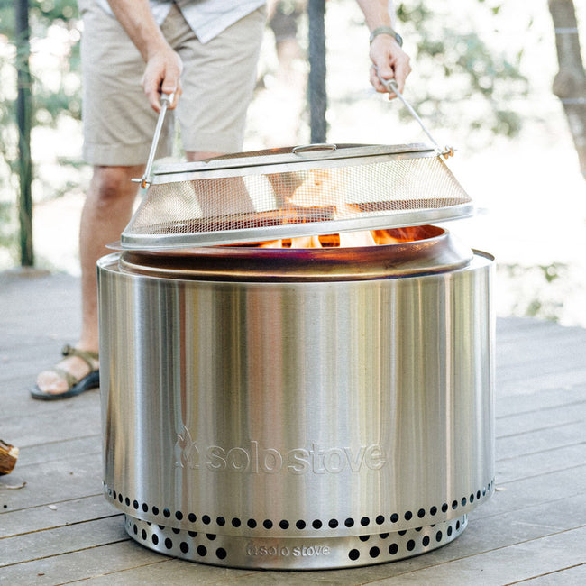 Solo Stove Yukon 1.0 Backyard Bundle - Stainless Steel Fire Pit - 27" Diameter - Portable & "Smokeless"