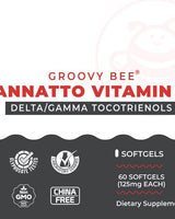 Annatto Vitamin E Delta/Gamma Tocotrienols 125mg 60 Softgels
