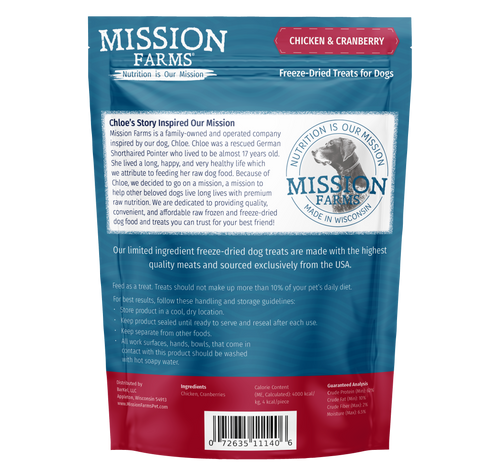 Chicken & Cranberries- 3oz