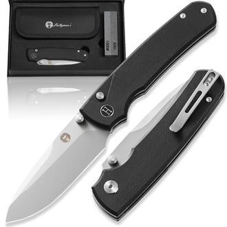 The Loyalist Folding Pocket Knife Giftset for Men and Women (Sand and Black)