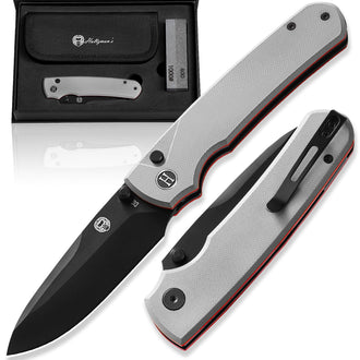 The Loyalist Folding Pocket Knife Giftset for Men and Women (Black and White)