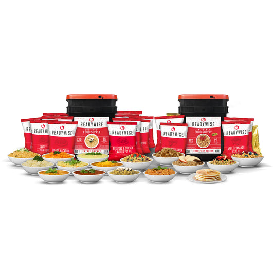 ReadyWise - 30-DAY SUPPLY (2 buckets) 1 Entrée and 1 Bucket - 240 Servings