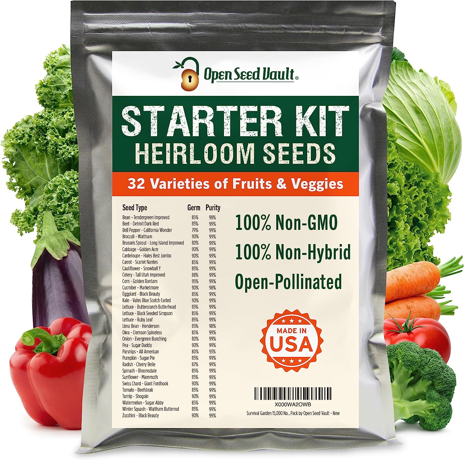 open seed vault herb garden Open Seed Vault Survival Garden Non-GMO Vegetable Garden Seeds