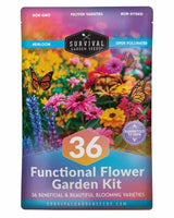 Functional Flower Garden Kit - 36 Seeds for Beauty, Bees & Wellness