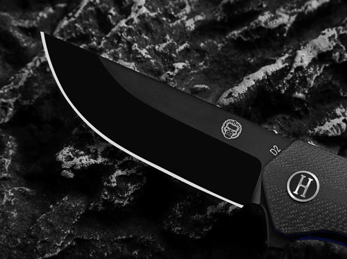 The Pathfinder Folding Pocket Knife Giftset for Men and Women (Black and Blue)
