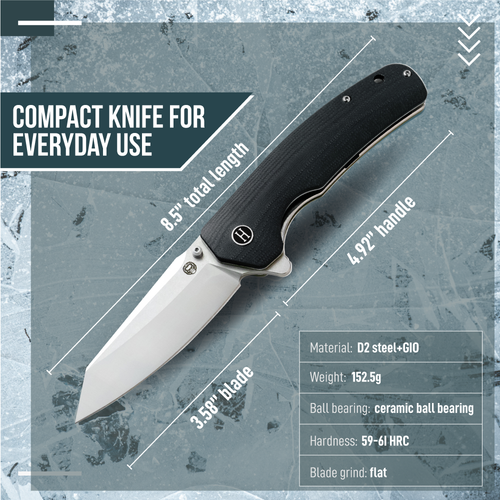 The Clip Point Folding Pocket Knife Giftset for Men and Women (Silver and Black)