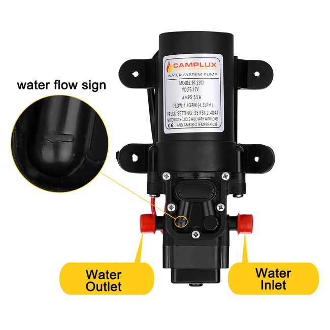 Camplux 8L Portable Gas Hot Water Heater w/ 4.3L Pump & Sink Sprayer & Shower Stand