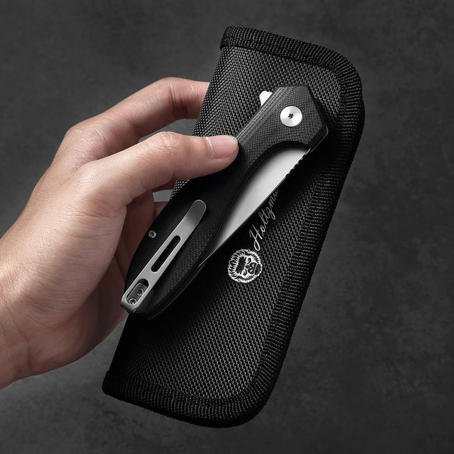 The Vector Folding Pocket Knife Giftset for Men and Women (Black and Silver)