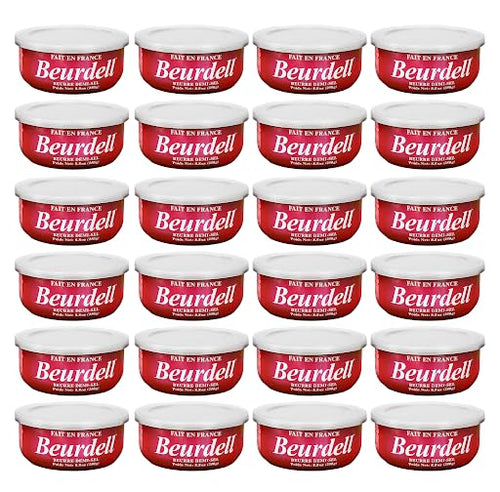 Beurdell French Salted Real Canned Butter 100% Natural (Pack of 24)