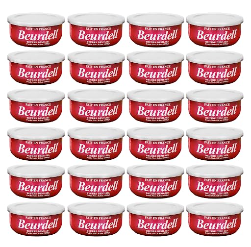 Beurdell French Salted Real Canned Butter 100% Natural (Pack of 24)