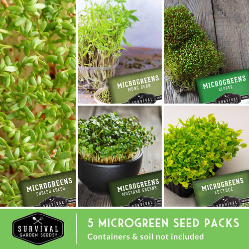 micro garden seeds Microgreens Seeds 5 Pack – PrepSOS