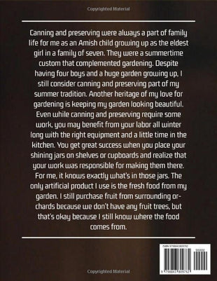 Amish Canning And Preserving Cookbook - Hardcover