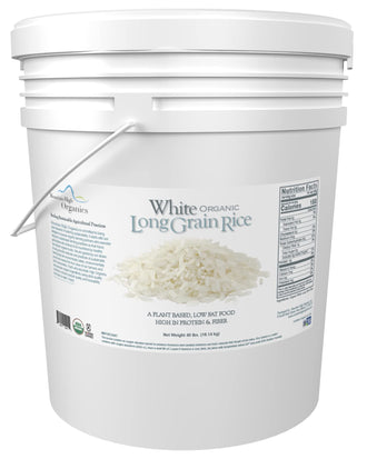 Mountain High Organics - Certified Organic White Long Grain Rice 6-Gallon/40lb Bucket