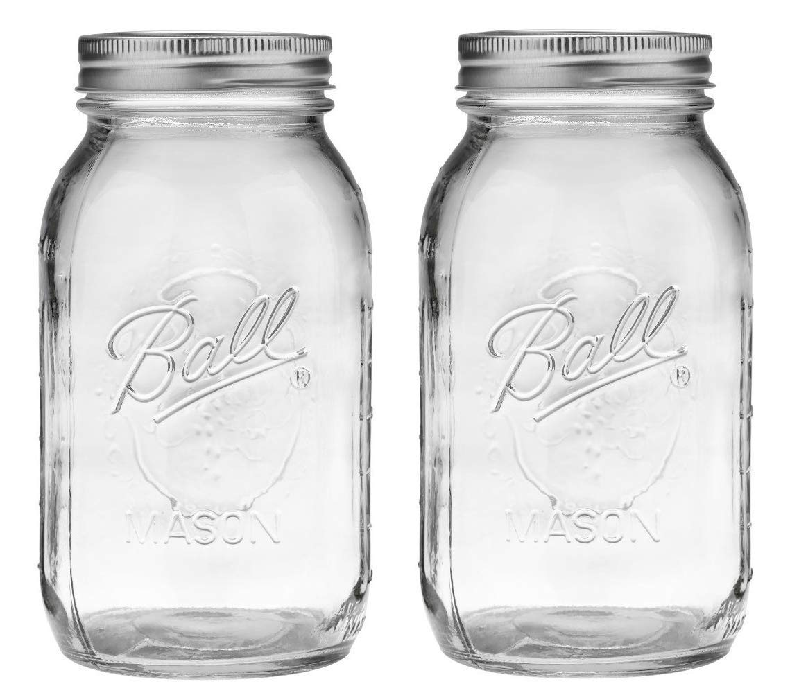 Ball 32 oz Glass Regular-Mouth Mason Canning Jars with Lids and Bands – PrepSOS