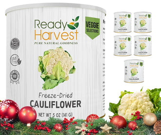 Ready Harvest Freeze-Dried Cauliflower - 30 Year Shelf Life - Six #10 Cans
