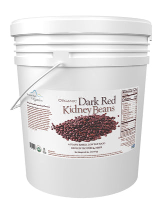 Mountain High Organics - Certified Organic Dark Red Kidney Beans 6 Gallon/40lb Bucket