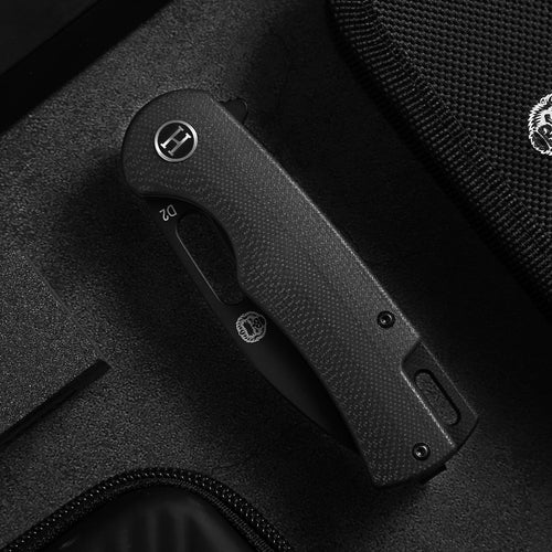 The Venture Point Folding Pocket Knife Giftset for Men and Women (Black and Blue)