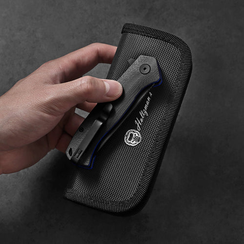 The Pathfinder Folding Pocket Knife Giftset for Men and Women (Black and Blue)