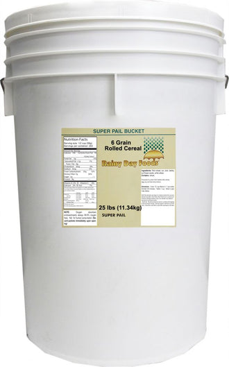 Rainy Day Foods 6 Grain Rolled 5 Gallon 20 lb. Super Pail - 162 Servings