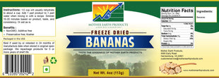 Mother Earth Products - Freeze-Dried Bananas - Quart Jar