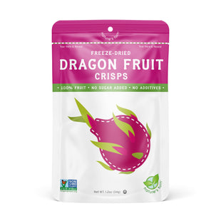 Nature’s Turn Freeze-Dried Fruit Snacks, Dragon Fruit Crisps - Pack of 6 (1.2 oz Each)
