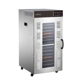 NutriChef Electric Food Dehydrator Machine - 2000-Watt Premium Multi-Tier Dryer With 20 Shelf Stainless Steel Trays - NCFD20S