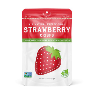 Nature’s Turn Freeze-Dried Fruit Snacks, Strawberry Crisps - Pack of 12 (0.53 oz Each)