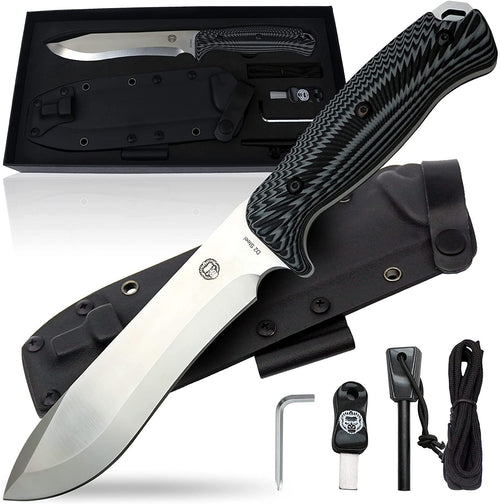 12.32" LAVALINE SURVIVAL KNIFE WITH FIXED 1095 HIGH CARBON STEEL BLADE
