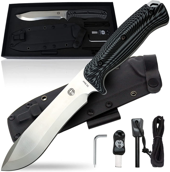 12.32" LAVALINE SURVIVAL KNIFE WITH FIXED 1095 HIGH CARBON STEEL BLADE