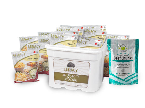 79 Serving Freeze Dried Beef and Entrée Combo Bucket