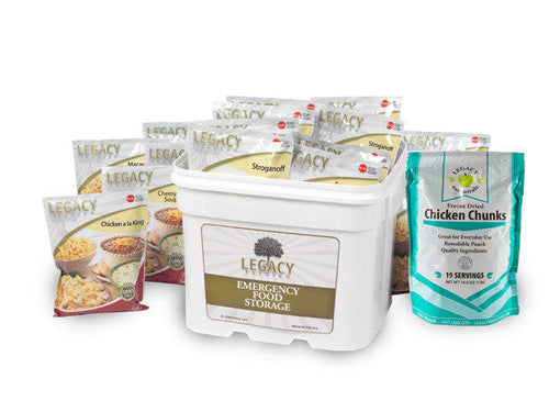79 Serving Freeze Dried Chicken and Entrée Combo Bucket