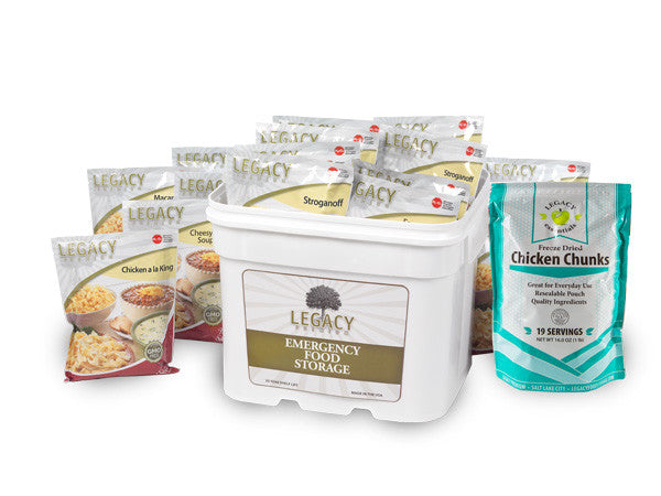 79 Serving Freeze Dried Chicken and Entrée Combo Bucket