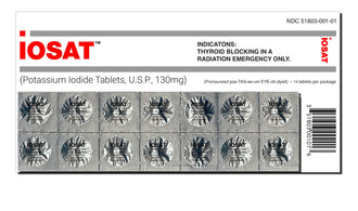 IOSAT - Potassium Iodide Tablets - 14 tablets (130mg)