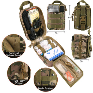 Survival Bags Emergency Survival Kit - 250 Pieces with Bug Out Bag Pack