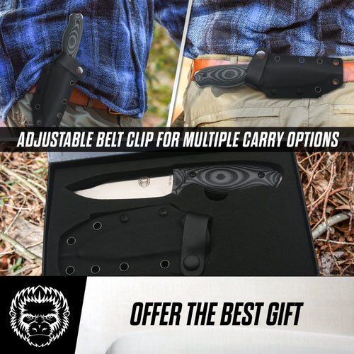 The Naked Silverback Survival Knife Giftset for Men