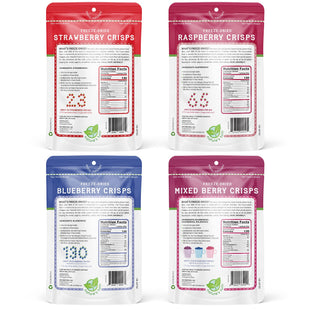 Nature’s Turn Freeze-Dried Fruit Snacks, Very Berry Variety Crisps - Pack of 4 (1.2 oz Each)