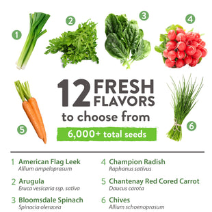 Home Grown Brand, Heirloom Seeds, Spring Vegetables 12 Variety Pack