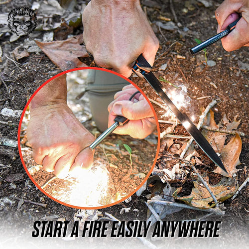 12.32" LAVALINE SURVIVAL KNIFE WITH FIXED 1095 HIGH CARBON STEEL BLADE