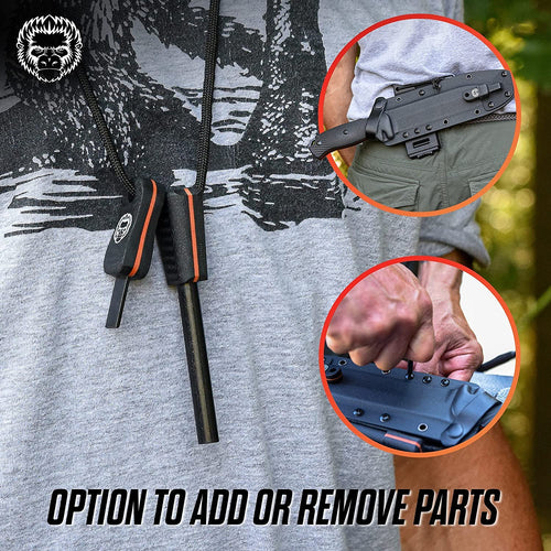 12.32" LAVALINE SURVIVAL KNIFE WITH FIXED 1095 HIGH CARBON STEEL BLADE