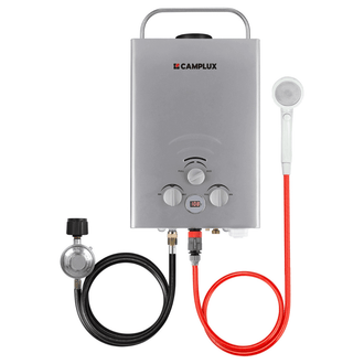 Portable Water Heater, Camplux Tankless Water Heater Propane, 1.58 GPM On Demand Water Heater, Outdoor Gas Water Heater, Gray