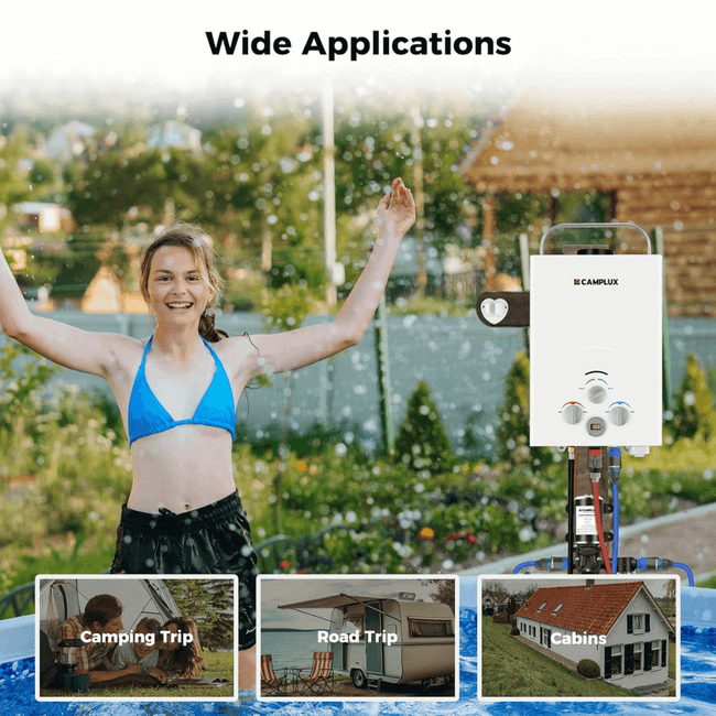 Camplux BW158P60 Camping Water Heater With Pump Kit