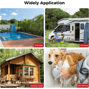 Portable Propane Tankless Water Heater, Camplux 2.64 GPM On Demand Camping Gas Water Heater, Gray