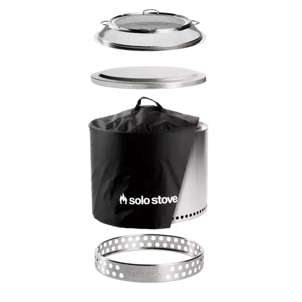 Solo Stove Stainless Steel Bonfire Backyard Bundle 2.0 - Portable