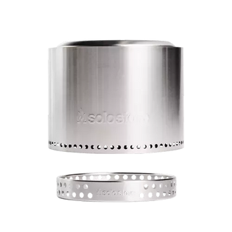Solo Stove Stainless Steel Bonfire + Stand 2.0 - Portable & "Smokeless"