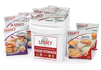 60 Serving Breakfast, Lunch, and Dinner Bucket - 18 lbs.