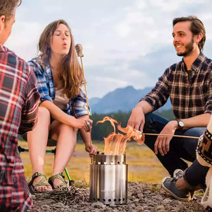 Solo Stove Stainless Steel Campfire Camp Stove - Portable & "Smokeless"