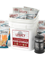 350 Serving Ground Coffee Bucket with French Press